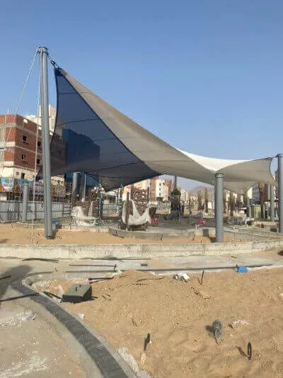 مظلات شراعية للمساحات المفتوحة تركيب في ابها