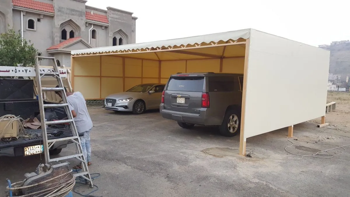 تركيب افضل مظلات سيارات في جازان