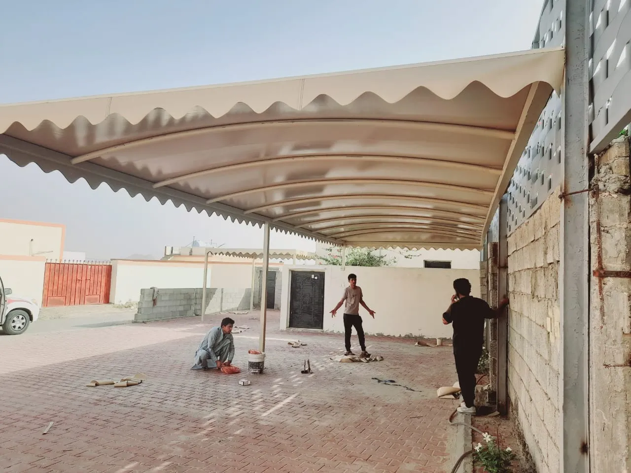 تركيب مظلات الدرب والعارضة جازان 2025 