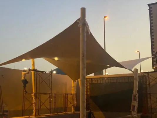 تركيب مظلات شد إنشائي في الجنوب ابها خميس مشيط