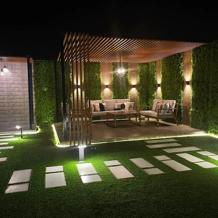 مظلات جلسات حدائق حديد ومظلة جلسة خارجية في ابها