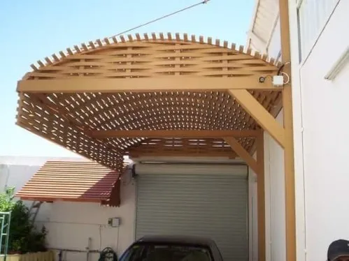 مظلات خشب بلاستيكي تركيب خميس مشيط وابها