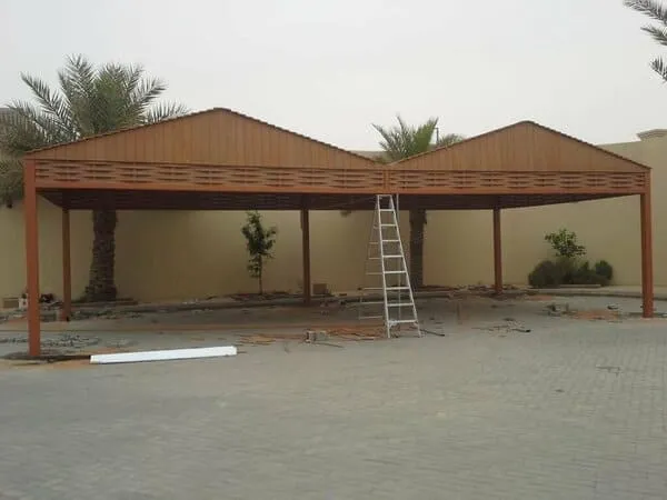 مظلات خشب بلاستيكي تركيب خميس مشيط وابها