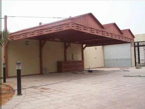 تركيب مظلات من خشب صناعي