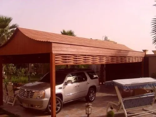 تركيب مظلات من خشب صناعي