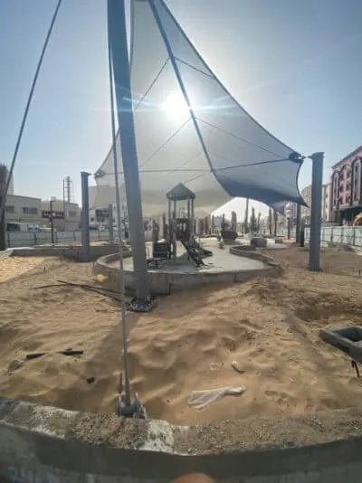 مظلات شراعية للمساحات المفتوحة تركيب في ابها