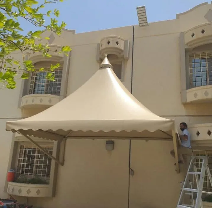 مظلات قبة هرمي تركيب في ابها